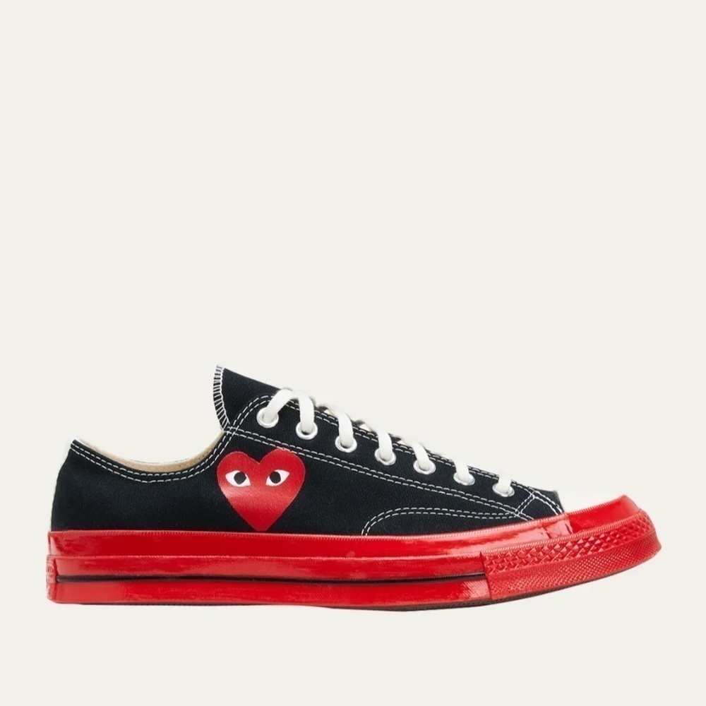 NIB Converse x Commes des Garçons Black & Red Chuck Taylor Sneakers Size 9